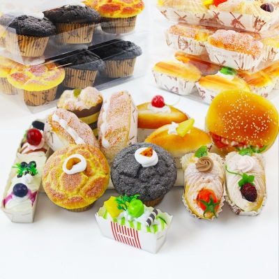 for CrossBorder Pu Simulated Cake Bread High Imitation Fruit Food Bread Fake Hamburger Cake Model Store Furnishings