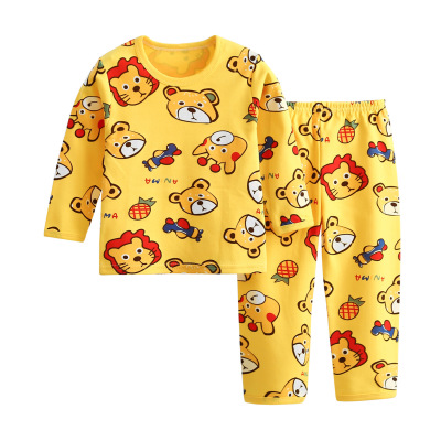 New Spring and Autumn Children's Loungewear Summer Indoor Air Conditioning Clothes Medium and Large Children's Cotton Underwear Set 24 Color Fashion