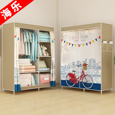 Home Simple Wardrobe Cloth Wardrobe Fashion Cartoon Storage Rental House Home Foldable Wardrobe Powerful Manufacturer