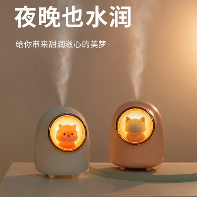 New Cute Pet Humidifier Bedroom Portable Space Capsule Large Capacity Water Replenishing Instrument Small Night Lamp USB