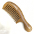 Factory Direct Sales Natural Log Genuine Green Sandalwood Comb Thick Handle Wide Tooth Fine Tooth Comb
