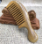 Factory Direct Sales Natural Log Genuine Green Sandalwood Comb Thick Handle Wide Tooth Fine Tooth Comb