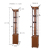 The new four-sided spectacle frame sunglasses display stand floor type rotating mobile wooden sunglasses shelf display