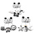 New Arrival Cartoon Animal Crib Winding Toy with Bell Black and White Bed Winding Series Baby Toys in Stock