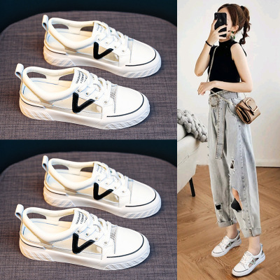 Women's Sandals 2021summer New Internet Hot White Shoes Hollow Sports Breathable Versatile Fairy Style Casual Women's Shoes