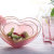 Japanese-Style Heart-Loving Glass Bowl Dessert Bowl New Hammer Patterned Golden Edge Peach Heart Tableware Crystal Love Salad Bowl Cup