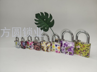 Printing lock iron padlock color lock cabinet door lock warehouse lock padlock