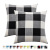 Amazon Home Linen Plaid Pillow Ins Yarn-Dyed Plaid Sofa Cushion