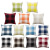 Amazon Home Linen Plaid Pillow Ins Yarn-Dyed Plaid Sofa Cushion