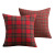 Amazon New Christmas Plaid Pillow Cover Simple Holiday Geometric Throw Pillowcase Sofa Cushion Cover