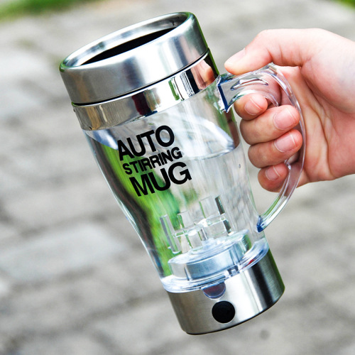 creative portable fully automatic mixing cup transparent electric lazy coffee cup with lid