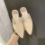 New Internet Celebrity Toe Cap Semi Slipper Ins Pointed Toe Outer Wear Flat Women's Shoes 2020 Summer Casual Lazy Slippers Korean Style