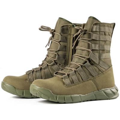 Cross-Border Supply New High-Top Combat Boots Green Desert Boots Brown Boots Light Combat Boots Military and Tactical Boots