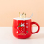 Cute Crown Fresh Fruit Ceramic Cup Creative Cartoon Animal Mug With Cover Spoon Student Coffee Gift Cup