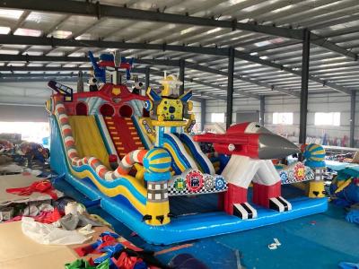 New Large Outdoor Inflatable Castle Entrance Trampoline Slide Land Entrance Naughty Castle Children's Amusement Equipment