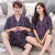 New Summer Artificial Silk Couple Pajamas Short-Sleeved Men's Women's Cardigan V-neck Silk Homewear Suit