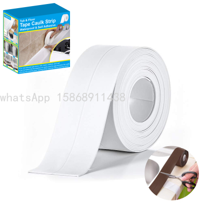 Waterproof Seal Strip Waterproof Caulk Strip Self Adhesive PVC Sealing Repair Tape for Bathtub Bathroom Shower Toilet