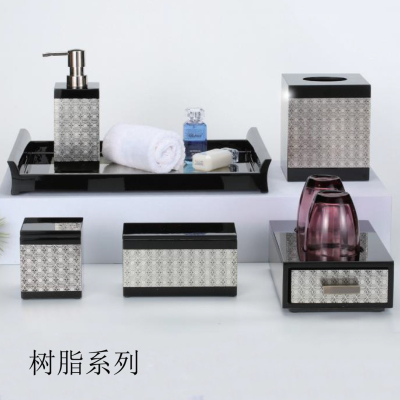 Hotel Homestay Guest Room Decoration Resin Tea Box Consumable Box Remote Control Tissue Box Tray Soap Dish