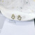 Geometric Diamond Ear Studs Women's Minimalist Design Rhinestone Earrings Fashion Graceful Ear Ornaments
