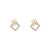 Geometric Diamond Ear Studs Women's Minimalist Design Rhinestone Earrings Fashion Graceful Ear Ornaments