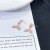 Simple Zircon Whale Tail Earrings Korean Stud Earrings Cold Style Retro Creative Fish Earrings