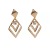 Diamond-Embedded Geometric Diamond Crystal Earrings Women's Fashion Graceful Personality Eardrop Earring