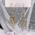 Gold Leaf Tassel Earrings Women's Korean-Style Fashion Ear Jewelry High-Grade Earrings