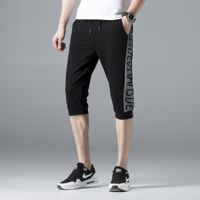 2021 Summer Products in Stock New Korean Men's Cropped Pants Straight Men's Casual Shorts
