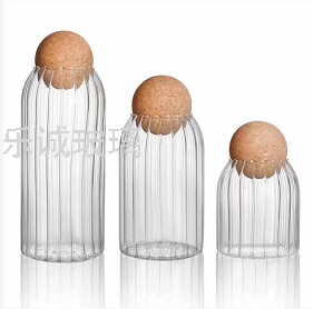 Special-Shaped Bamboo Cover Sealed Tank Bamboo Tray Four-Piece Borosilicate Glass Temperature-Resistant Explosion-Proof Storage Tank