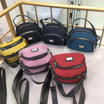 New 2021 Bags Fashion Korean Style Waterproof Oxford Cloth Solid Color Outdoor Casual Handbag Messenger Bag