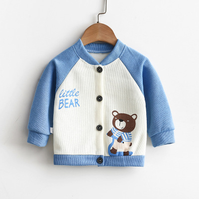 Baby Sweater Boys and Girls Coat Cardigan Western Style Children V-neck Cardigan Autumn Outer Wear 2021 New Knitwear