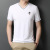 Short Sleeve Men's 2020 Summer Clothes T-shirt Trendy Korean Style round Neck Embroidered Top Solid Color Cotton Clothes Men's Clothing