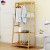 Bamboo Coat Rack Floor Bedroom Hanger Simple Clothes Rack Movable Storage Shelf Simple Modern