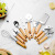 Kitchen Gadgets with Wooden Handle Toy Coyer Kit Baking Suit Pizza Cheese Knife Stainless Steel Eggbeater