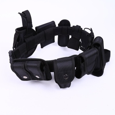 Tactical Belt Outdoor Training Duty Combat Security 10 PCs Set Multi-Functional Nylon Canvas Waist Bag