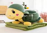 Turtle Pillow and Quilt Dual-Use Cushion Quilt Sofa Office Lunch Break Pillow Air Conditioning Car Cushion