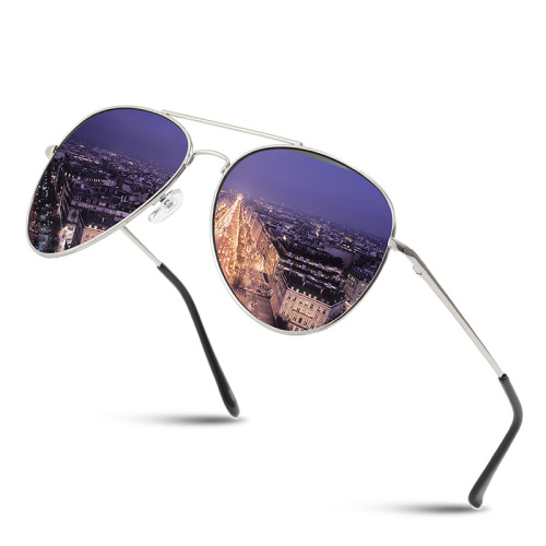 New Metal Anti-Blue Light Sunglasses Aviator Sunglasses Pilot Sunglasses Men‘s and Women‘s Sunglasses Internet Celebrity Same Style 3026