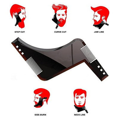 New Supply Cross-Border E-Commerce Double-Sided Beard Styling Comb Beard Modeling Template Comb Lightning Beard Mold Board