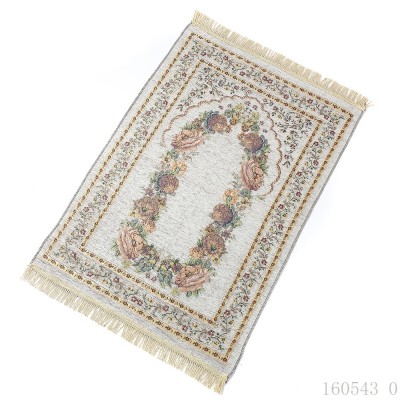 Cross-Border Supply Muslim Prayer Mat Chenille Cotton Yarn Islamic Worship Blanket Factory in Stock Wholesale Delivery