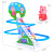 Tiktok Same Style Hot Selling Pig Climbing Stairs Music Luminous Slide Electric Track Children Stall Toys Wholesale