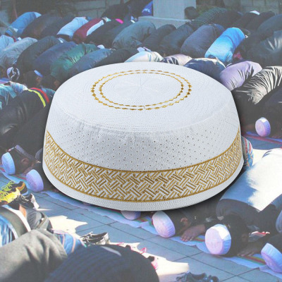 Muslim Hat Embroidered Muslim Hat Islamic Men's Hat Saudi UAE Hat in Stock Wholesale Generation Hair