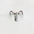 Alloy Furniture Hat-and-Coat Hook European-Style Metal Clothes Hook Double Clothes Hook behind the Door Bathroom Towel Bathrobe Hook Left and Right Hook