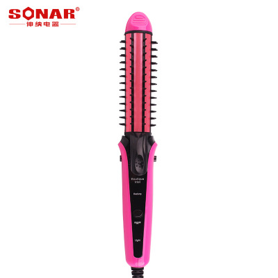 Small Multi-Functional Hair Curler Three-in-One Plywood Student Dormitory Hair Straightener Corn Plate Tooth Comb Hair Perm