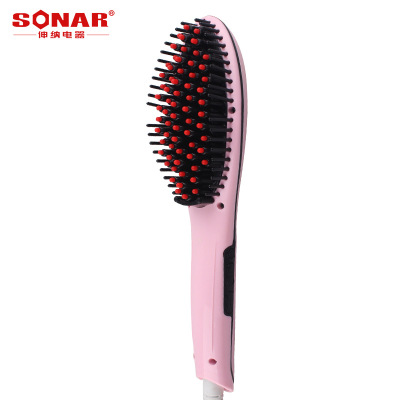 Hqt-906 Straight Comb Electric Hair Supplies Straight Hair Tangle Teezer Multi-Function Amazon Cross-Border Hair Curling Comb