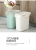 H01-1281 Small Trash Can Kitchen Crack Garbage Bin Household Toilet with Pressure Ring Plastic Wastebasket