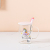 INS Style Unicorn Cartoon Glass Cup Breakfast Milk Cup with Cover Spoon Glass Fruit Drink Cup