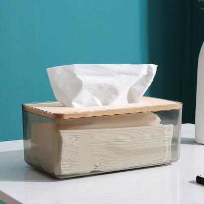 Simple Creative Tissue Box Home Living Room Tissue Box Facial Tissue Restaurant Napkin Storage Box Ins Transparent