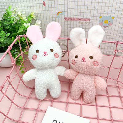 Internet Celebrity Soft and Adorable Rabbit Plush Pendant Cute Rabbit Keychain Schoolbag Hanging Ornaments Doll Ornaments Prize Claw Doll