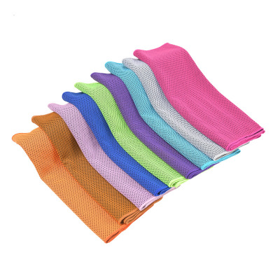 Spot Wrapping Cold Feeling Towel 30*90 Sports Ice-Cold Towel Color Bag Packaging Cooling Towel Customizable Logo