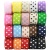 High Quality Printed Polka Dot Ribbed Band Printed Dot Ribbon Polyester Dot Ribbon Hair Bow Material